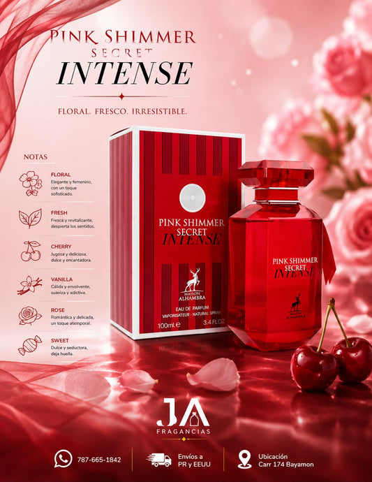 Pink Shimmer Secret Intense Maison Alhambra para Mujeres + 5 % Descuento Adicional