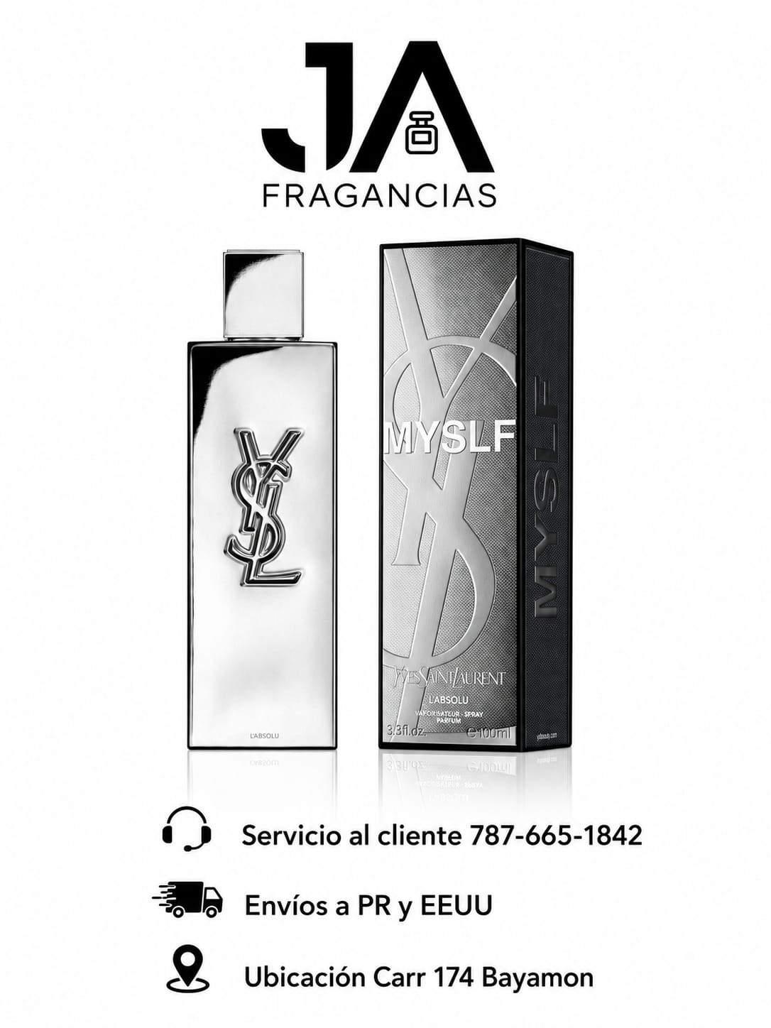 MYSLF L’Absolu de Yves Saint Laurent for men 3.3oz 5 % Descuento Adicional