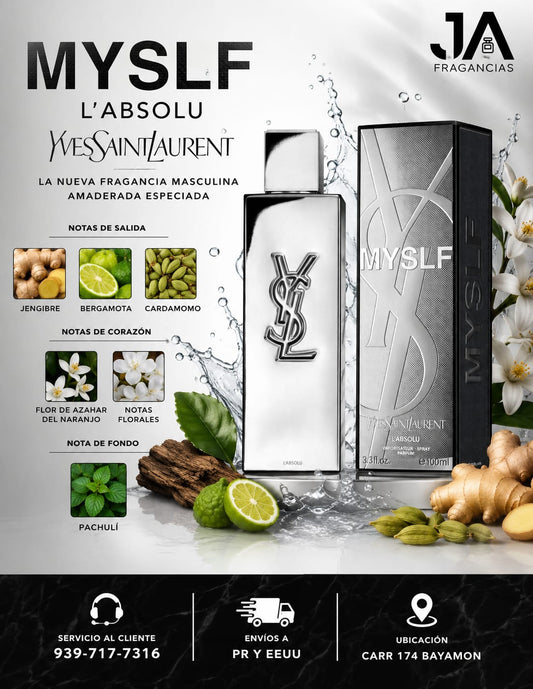 MYSLF L’Absolu de Yves Saint Laurent for men 3.3oz 5 % Descuento Adicional