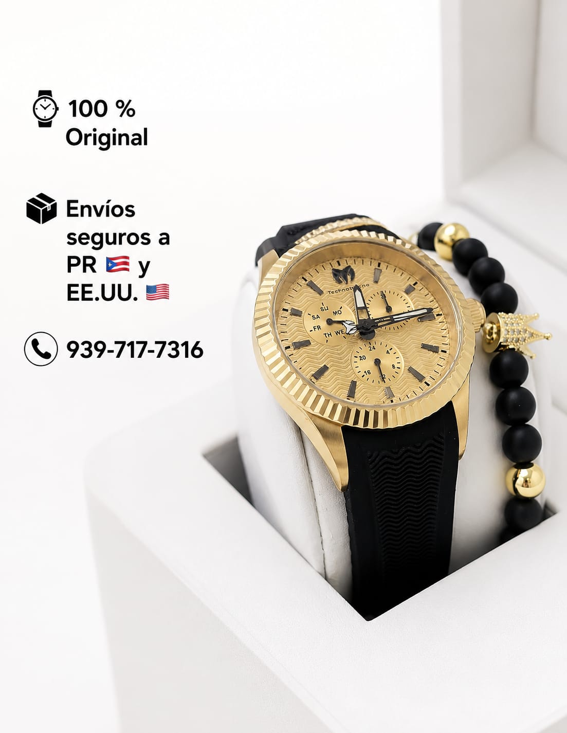 TechnoMarine Sea Dream Men Watch - 42mm Black Una Pulsera Gratis
