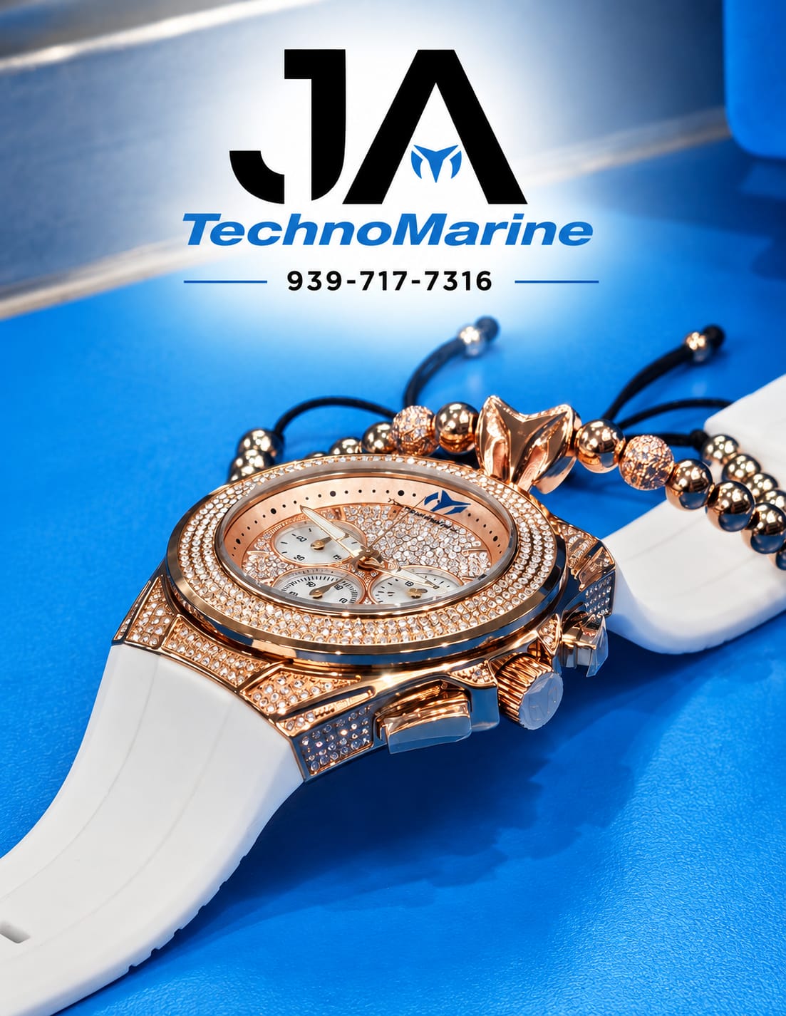 Technomarine (Pave) Cruise Collection Maquina Suiza Color Oro Rosado + 5 % Descuento Adicional 199.99 Aplicado