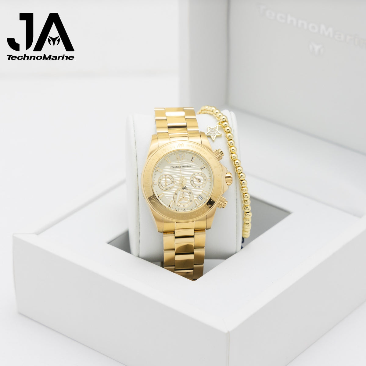 Technomarine Ladies Manta Ray Chronograph Quartz White Dial 38mm