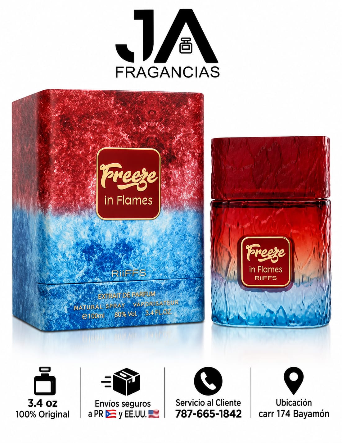 Freeze in Flames RiiFFS Extrait De Parfum 3.4OZ 5% DE DESCUENTO ADICIONAL