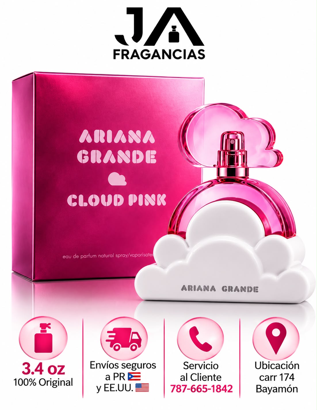 Cloud Pink by Ariana Grande Eau De Parfum 3.4oz + 5% De Descuento Adicional
