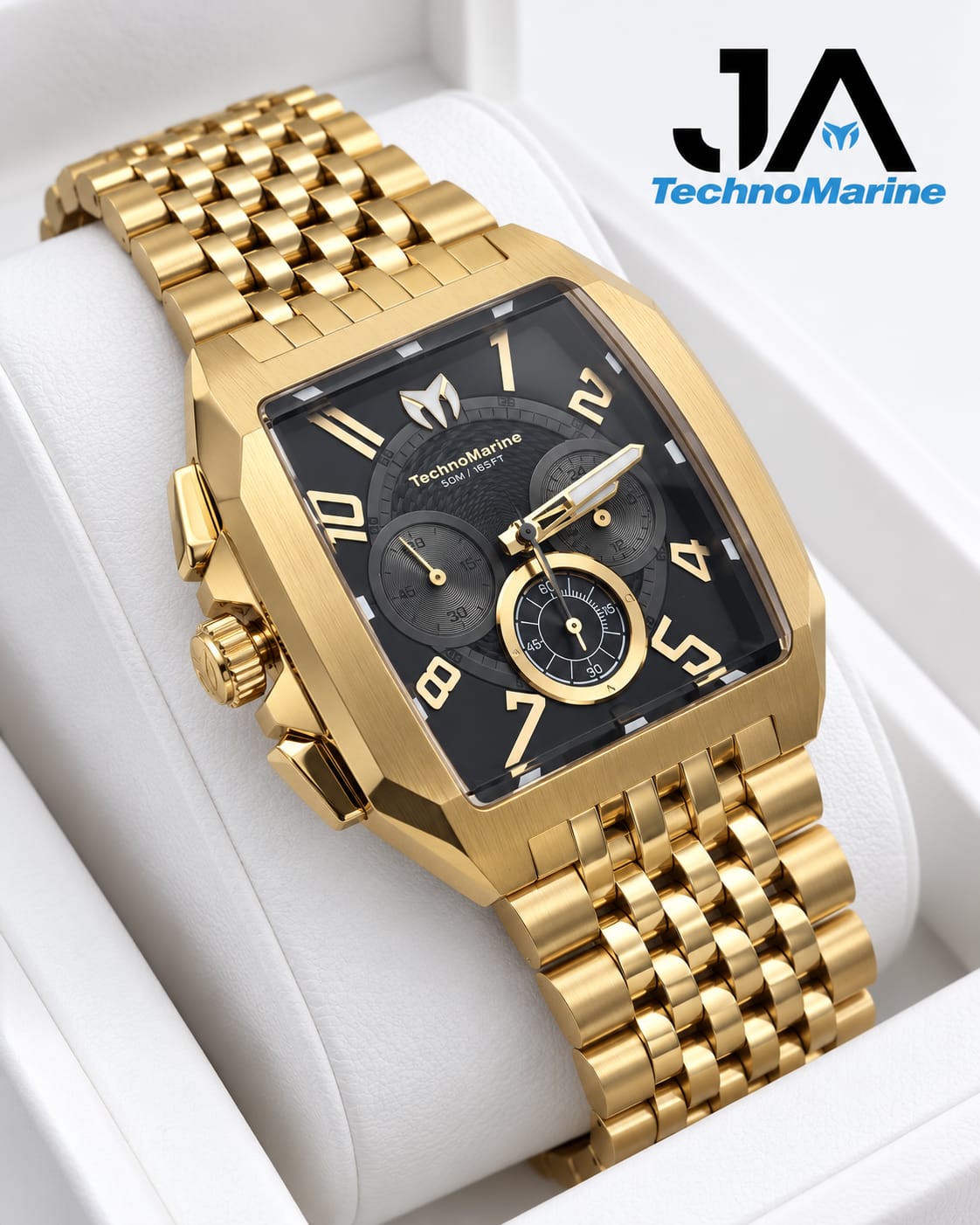 TechnoMarine Aqua Quadrant Men's Watch - 41mm Gold