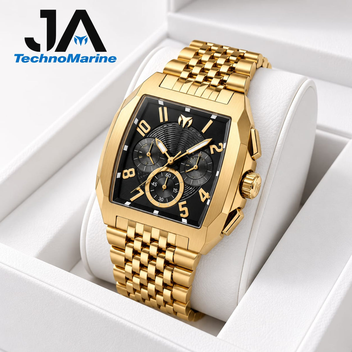 TechnoMarine Aqua Quadrant Men's Watch - 41mm Gold