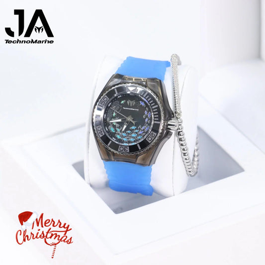 Technomarine Women's Cruise Dream  Quartz Watch, Black Blue