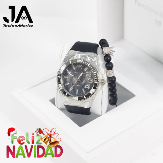 Technomarine Cruise Monogram 45mm Silver Stainless steel Una Pulsera Gratis 5% De Descuento = $94.99