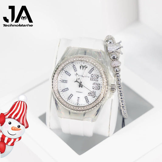Technomarine Cruise Monogram 45mm Silver Stainless steel Una Pulsera Gratis 5% De Descuento = $94.99