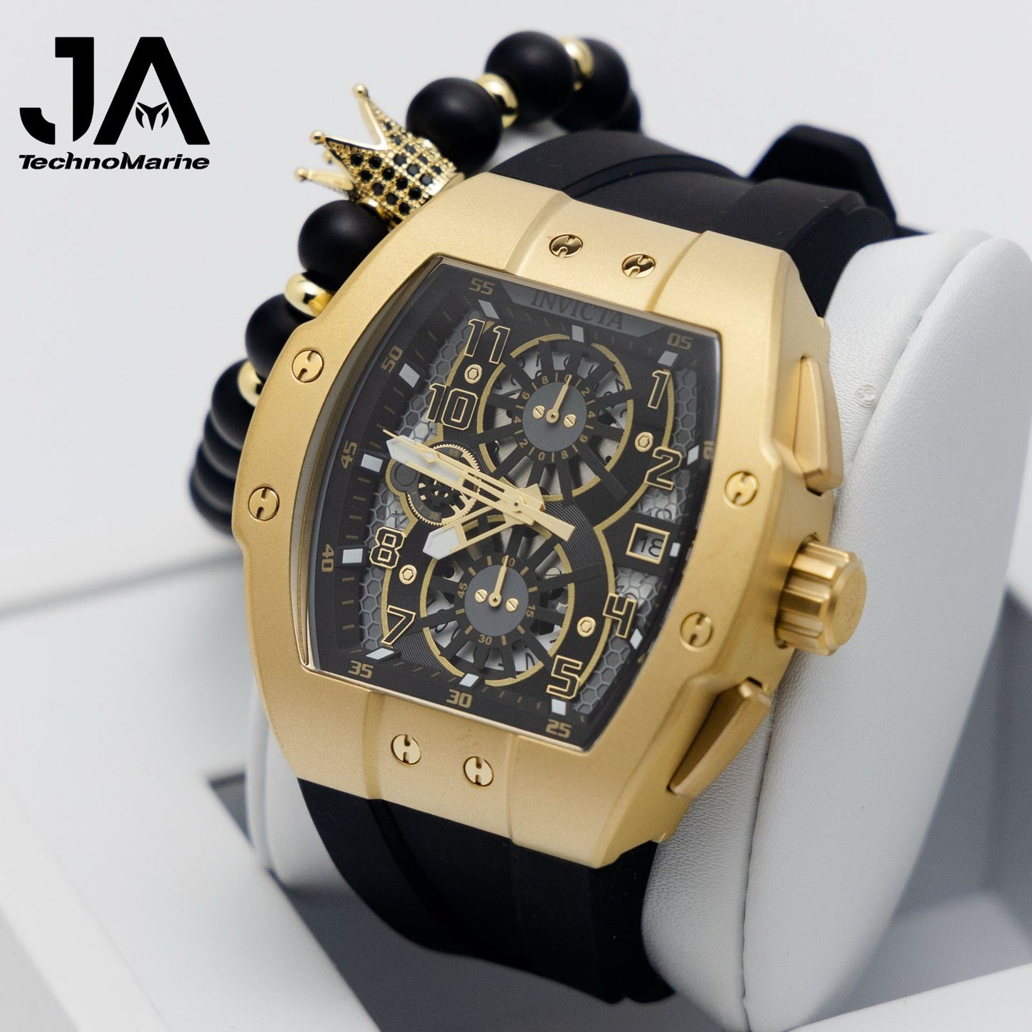 Invicta Racing Gridlock Men's Watch - 47mm, Black Una Pulsera Gratis