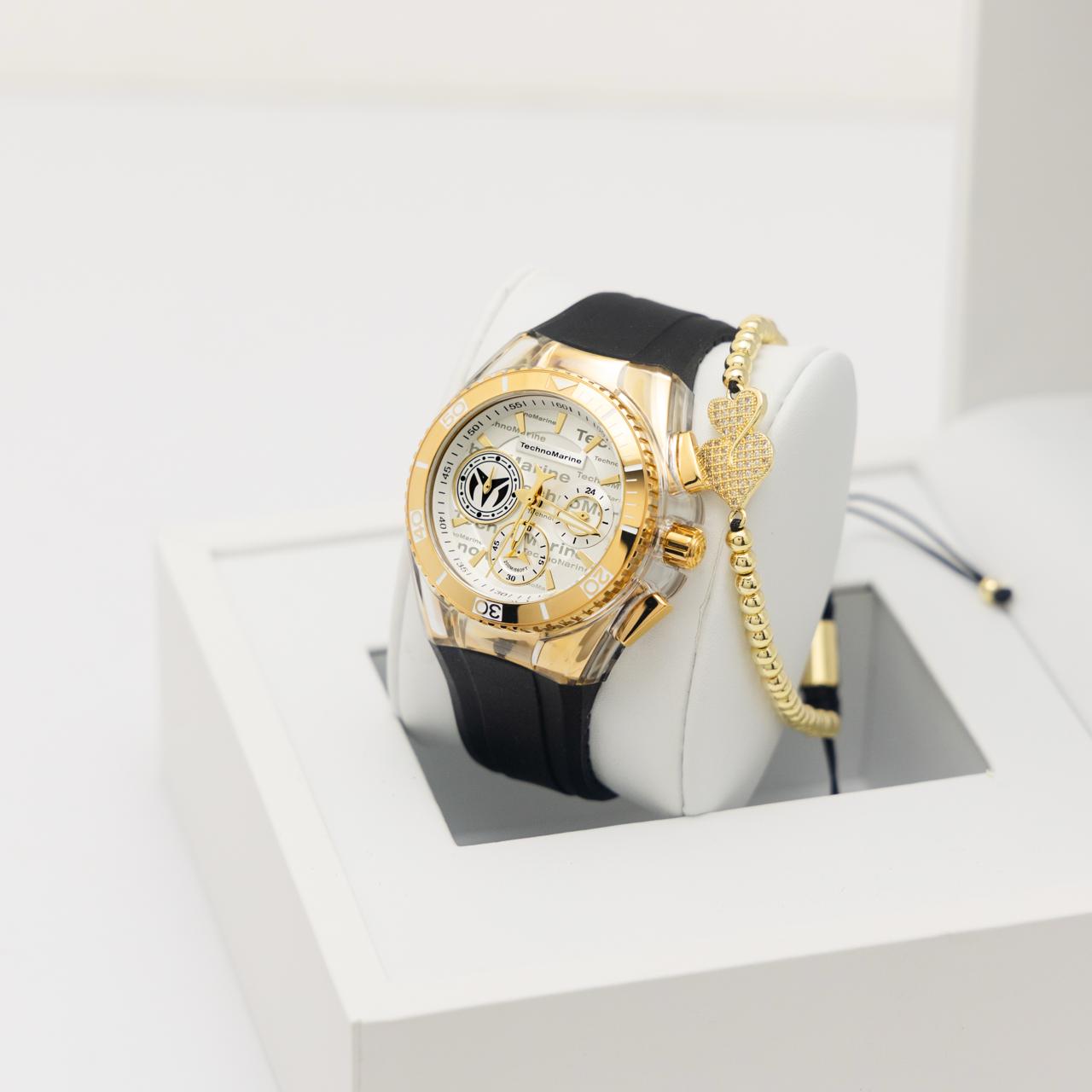 TechnoMarine Cruise California Women's Watch Metal, Mother of Pearl & Oyster Dial 40mm, White
