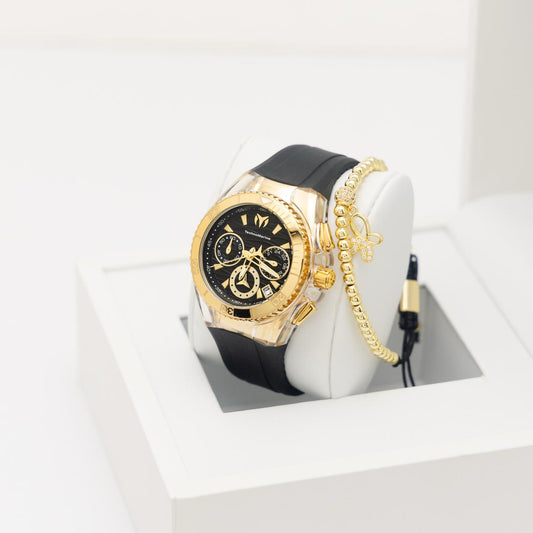 Technomarine Cruise Lady 40mm Stainless Steel Gold Black Dial Quartz