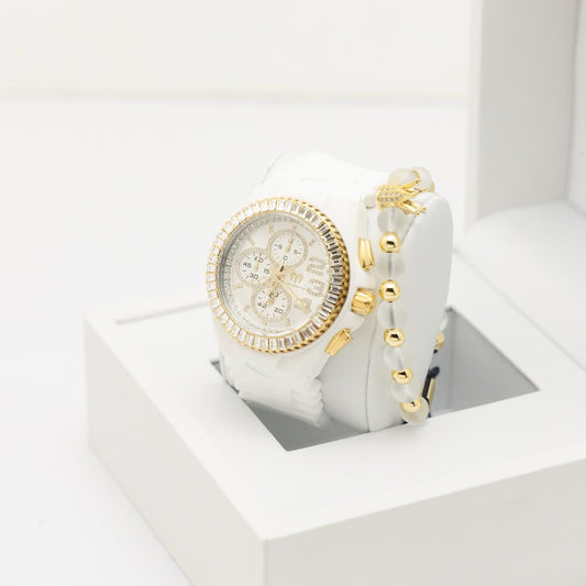 TechnoMarine Cruise JellyFish Men's Watch - 45mm, White  Una pulsera gratis