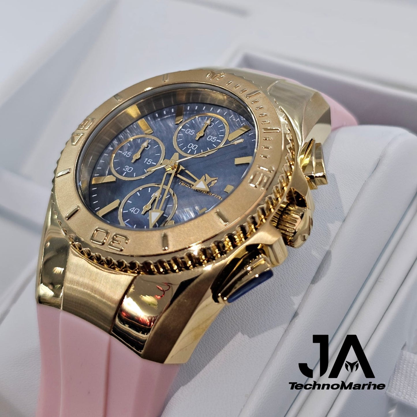 Technomarine  38.mm Cruise Chronograph Quartz Gold Dial Unisex Watch Una Pulsera Gratis