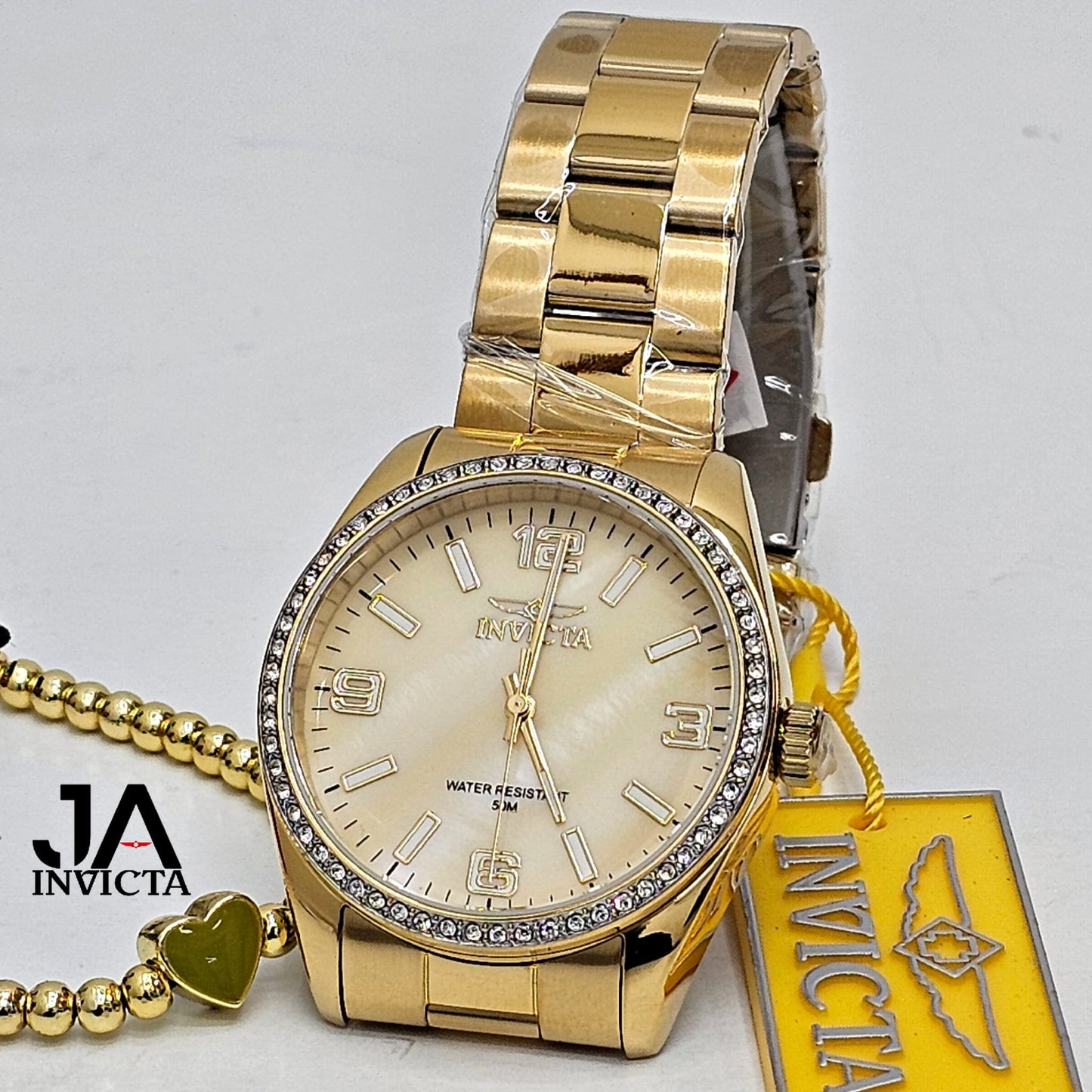 Invicta Specialty Unisex Watch w/ Mother of Pearl Dial - 38mm, Gold