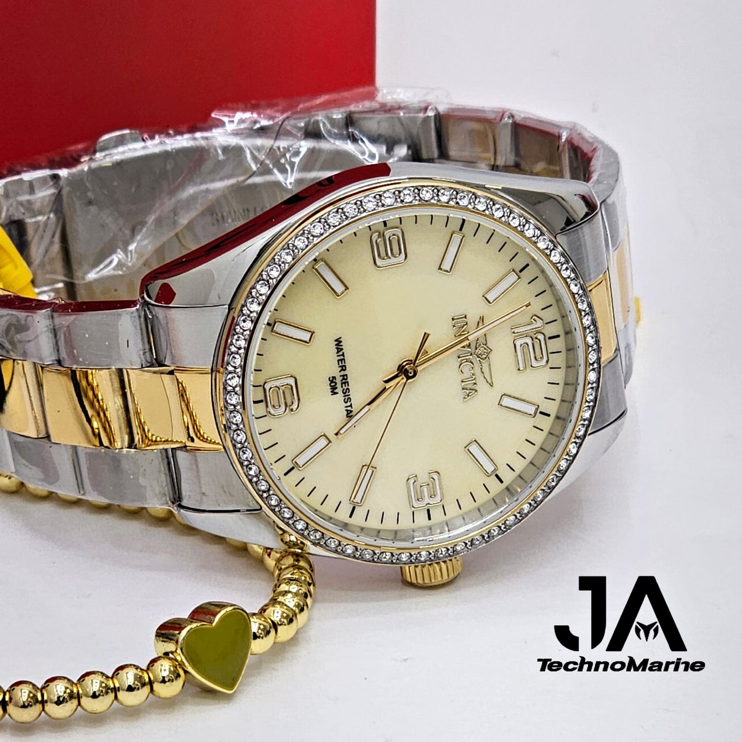 Invicta Specialty Unisex Watch w/ Mother of Pearl Dial - 38mm, Gold,