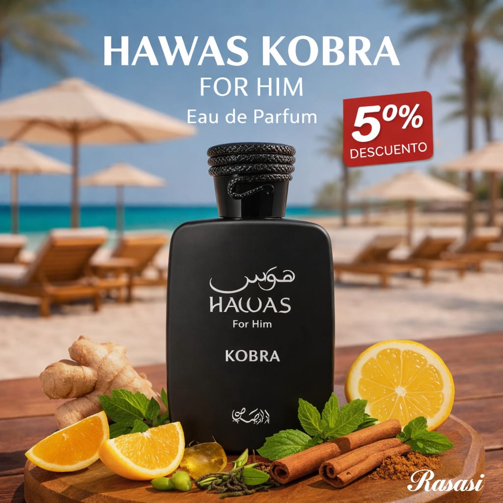 Hawas Kobra Rasasi for men 3.3 oz