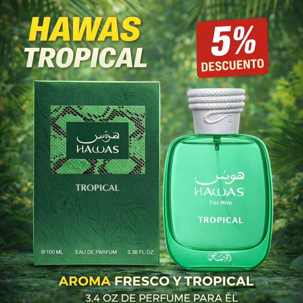 Hawas Tropical Rasasi for men 3.4oz