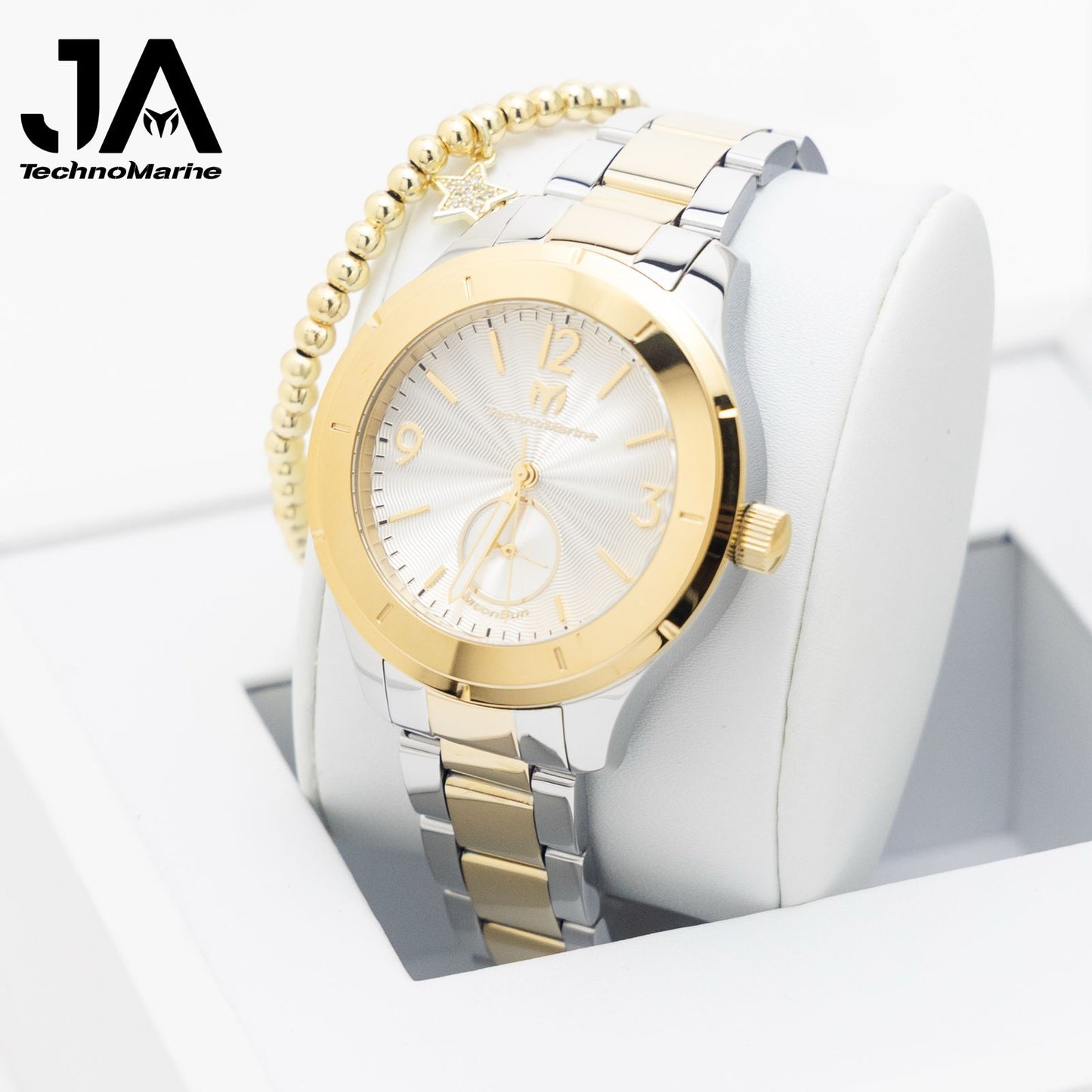 TechnoMarine MoonSun MoonSun Women Watch - 42mm, Steel, Gold Una Pulsera