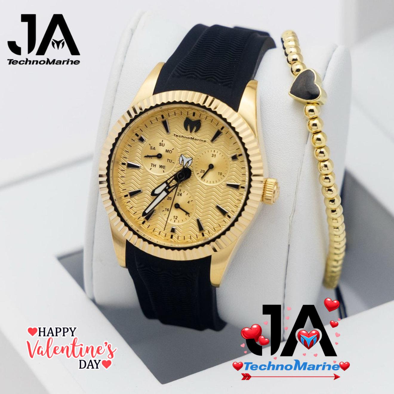 TechnoMarine Sea Dream Unisex Watch - 38mm, Black Una pulsera gratis