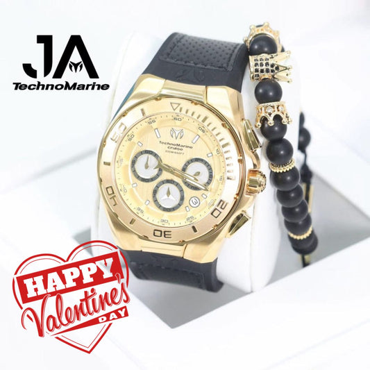 Technomarine Cruise Steel Quartz Men's Watch - 45mm Stainless Steel Gold and Gold