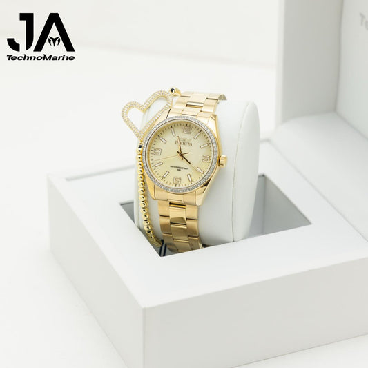 Invicta Specialty Unisex Watch w/ Mother of Pearl Dial - 38mm, Gold