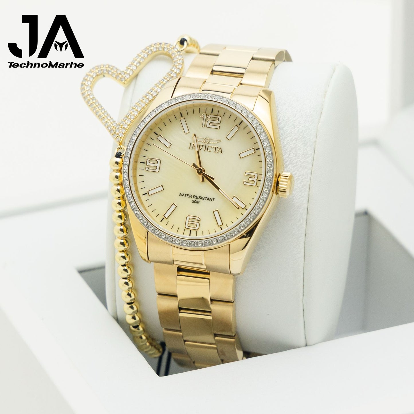 Invicta Specialty Unisex Watch w/ Mother of Pearl Dial - 38mm, Gold