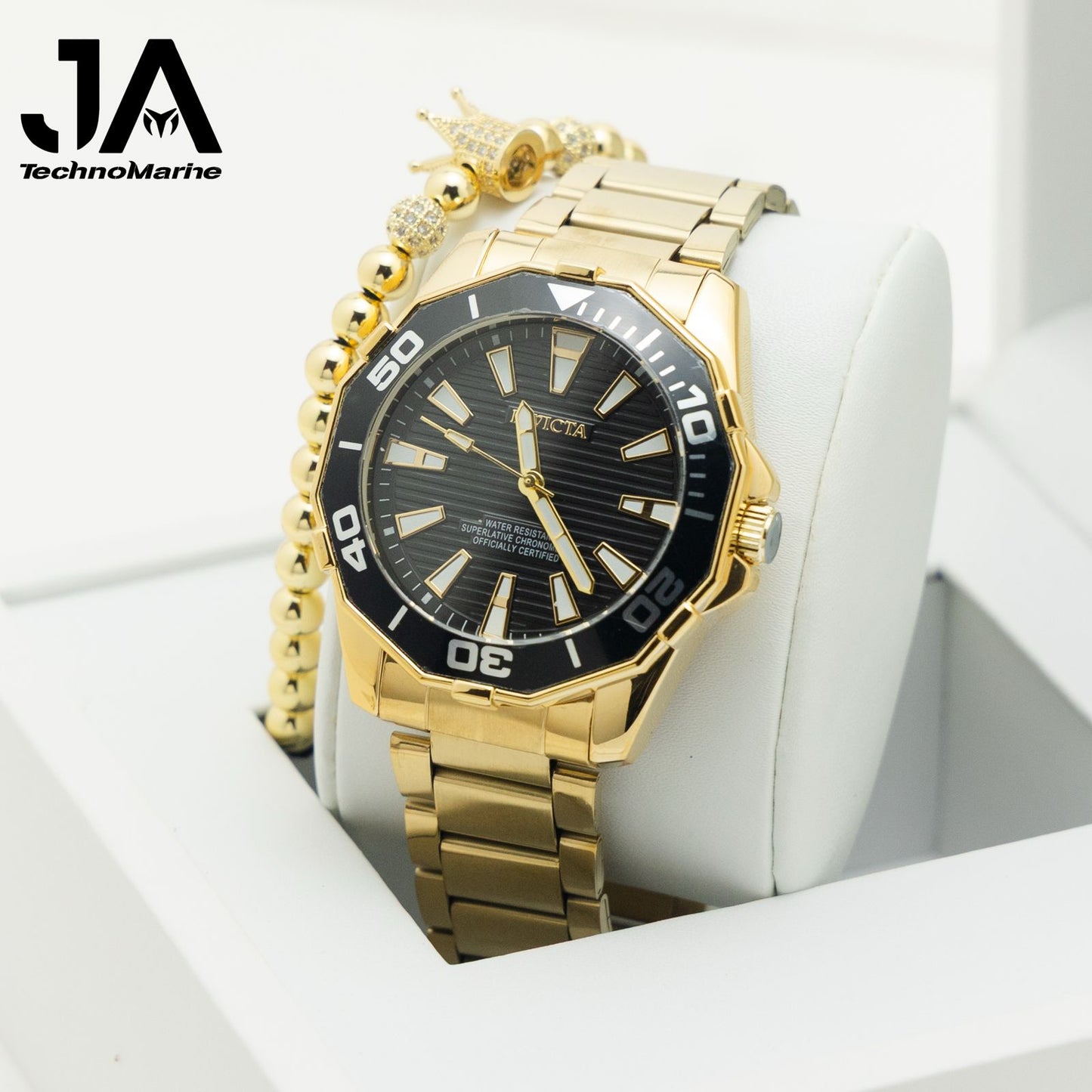 Invicta Diver Meridian Men's Watch - 46mm, Gold