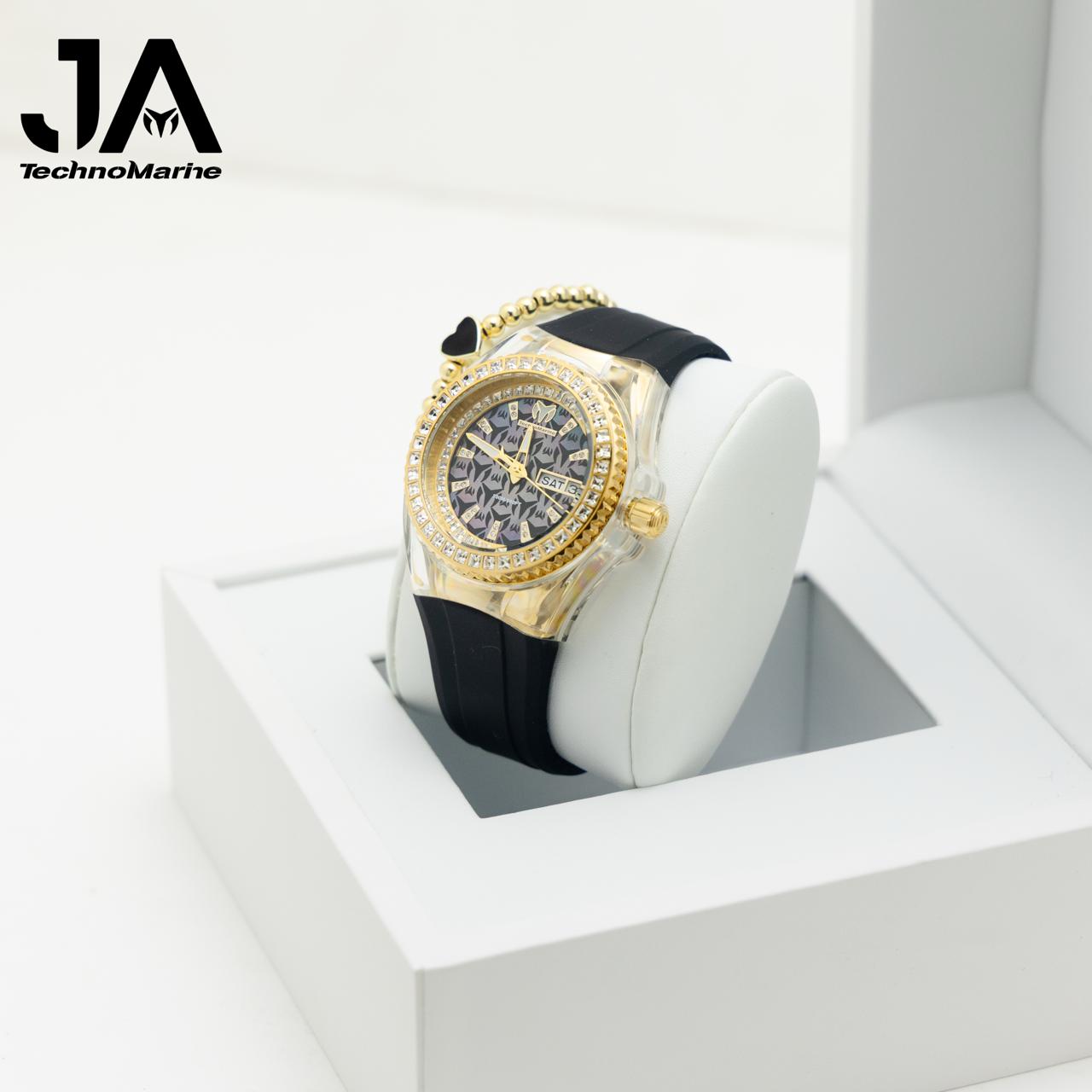 TechnoMarine Cruise Swiss Ronda 517 Caliber Women's Watch w/ Mother of Pearl Dial- 40mm, GOLD