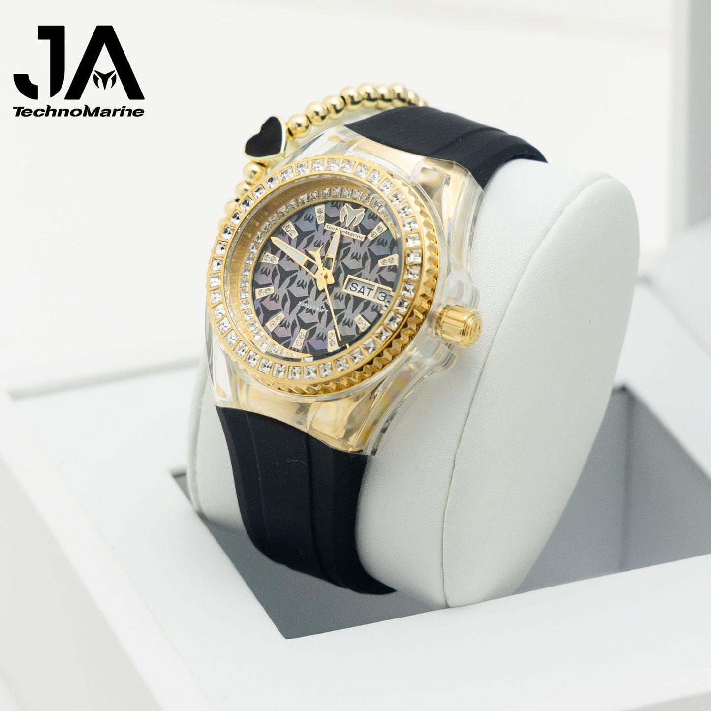TechnoMarine Cruise Swiss Ronda 517 Caliber Women's Watch w/ Mother of Pearl Dial- 40mm, GOLD
