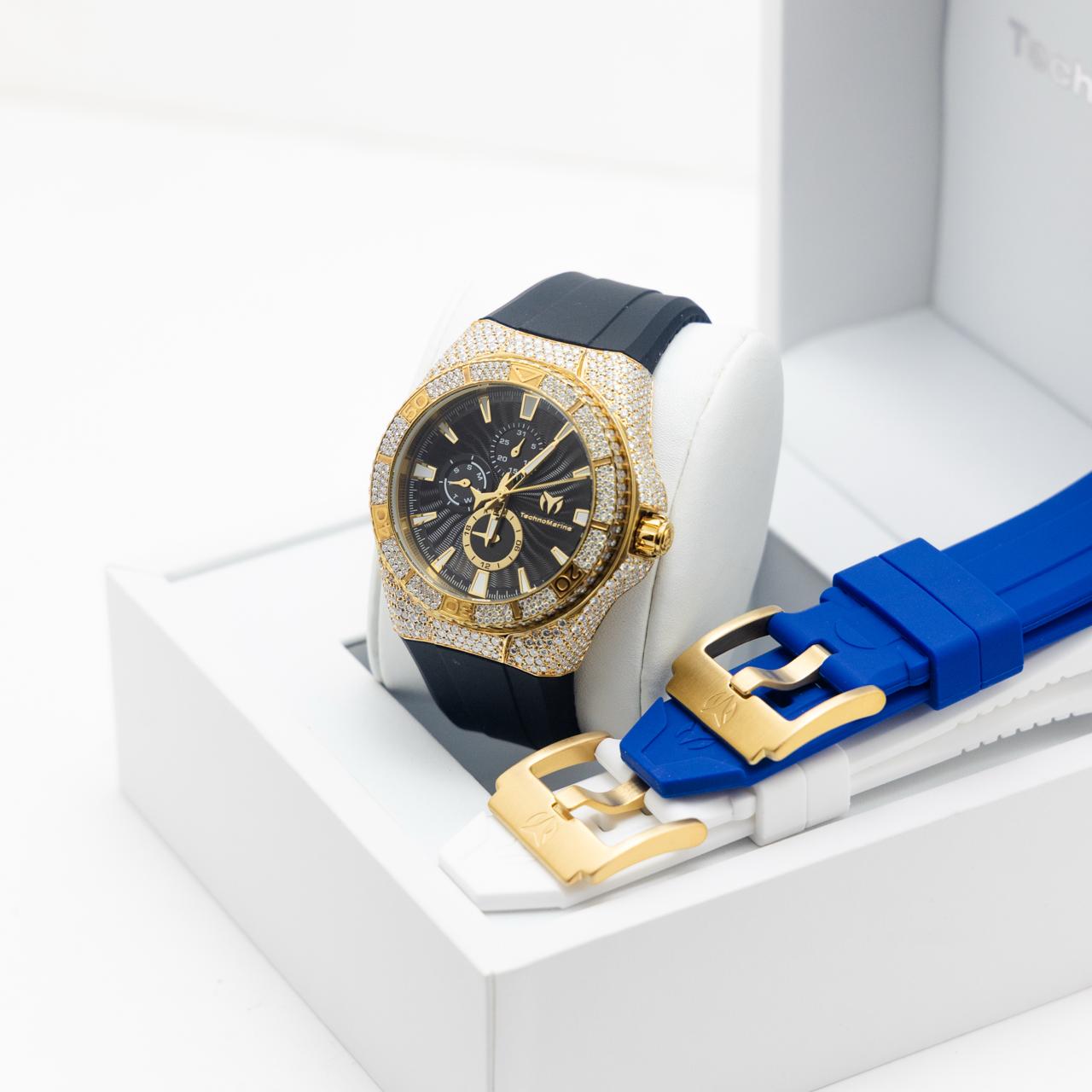 TechnoMarine Custom Vvs Moissanite Cruise California Men's Watch - 45mm, Black