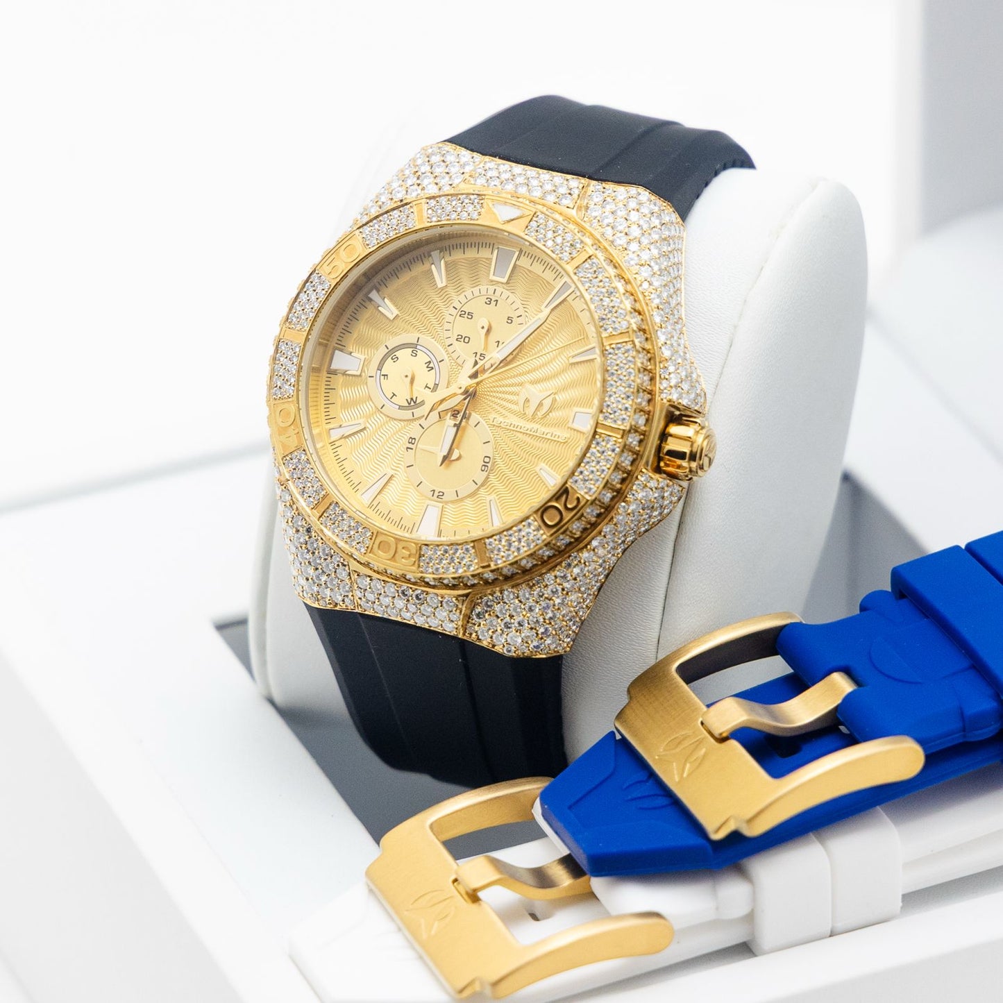 TechnoMarine Custom Vvs Moissanite Cruise California Men's Watch - 45mm, Black