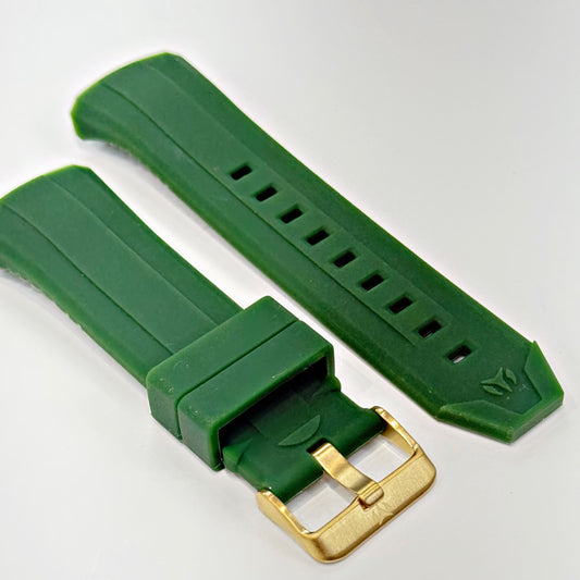 Correa hombre 44, 45 46 mm Botón verde