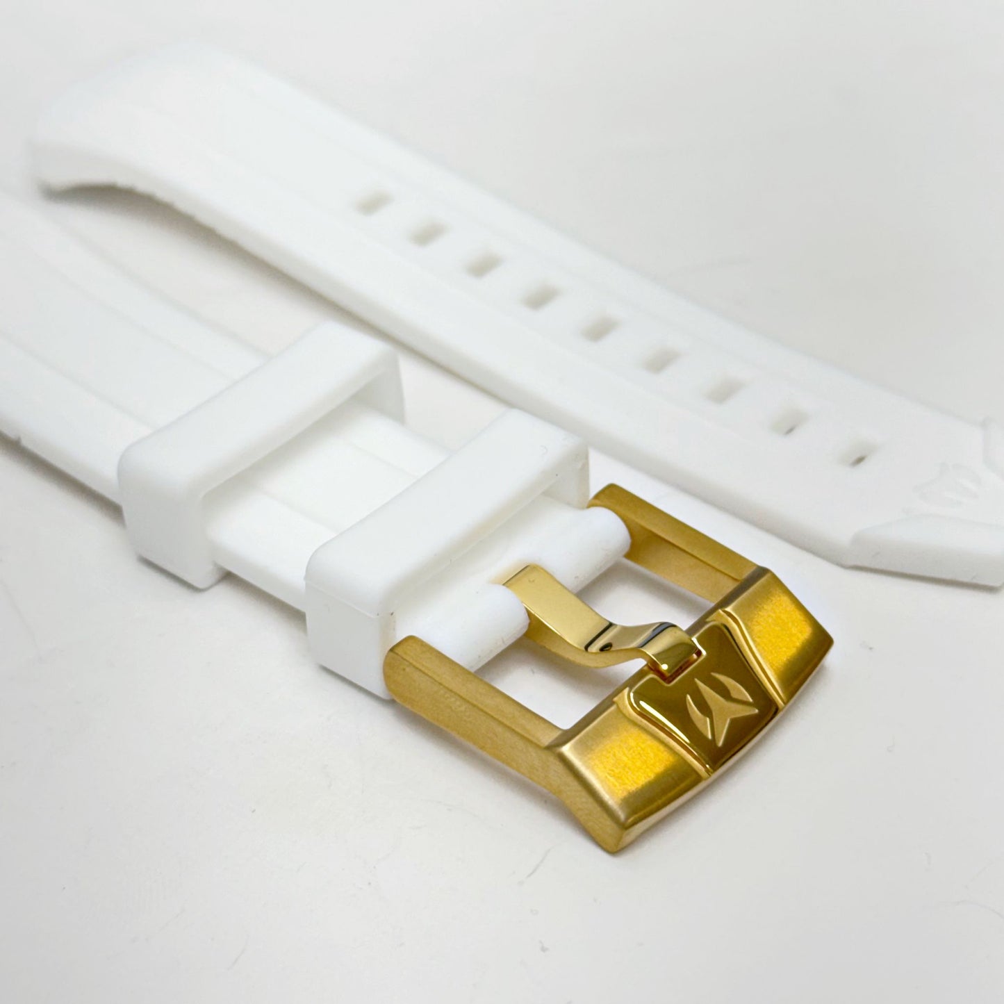 Correa hombre 44, 45 46 mm Botón blanca
