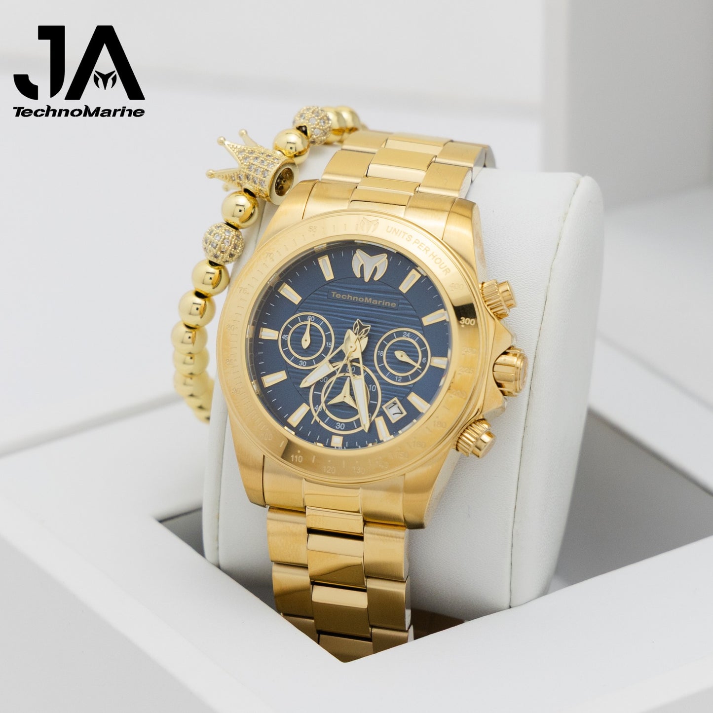 TECHNOMARINE Manta Men 42mm Stainless Steel Gold Blue dial