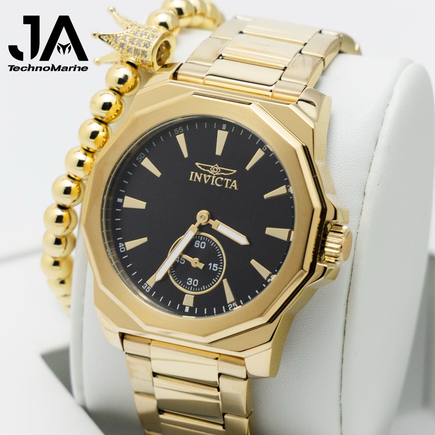 Invicta Speedway Men's Watch - 42mm, Gold Black Una Pulsera Gratis