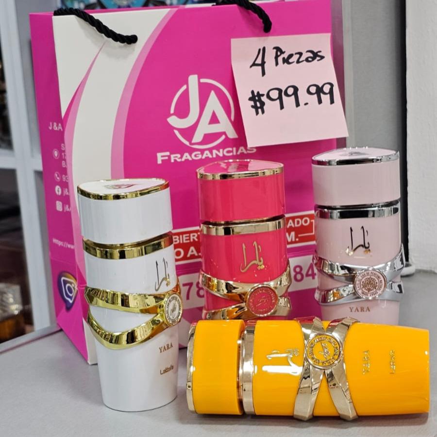 "Nuevo Combo de 4 fragancias Lattafa Yara para mujeres"