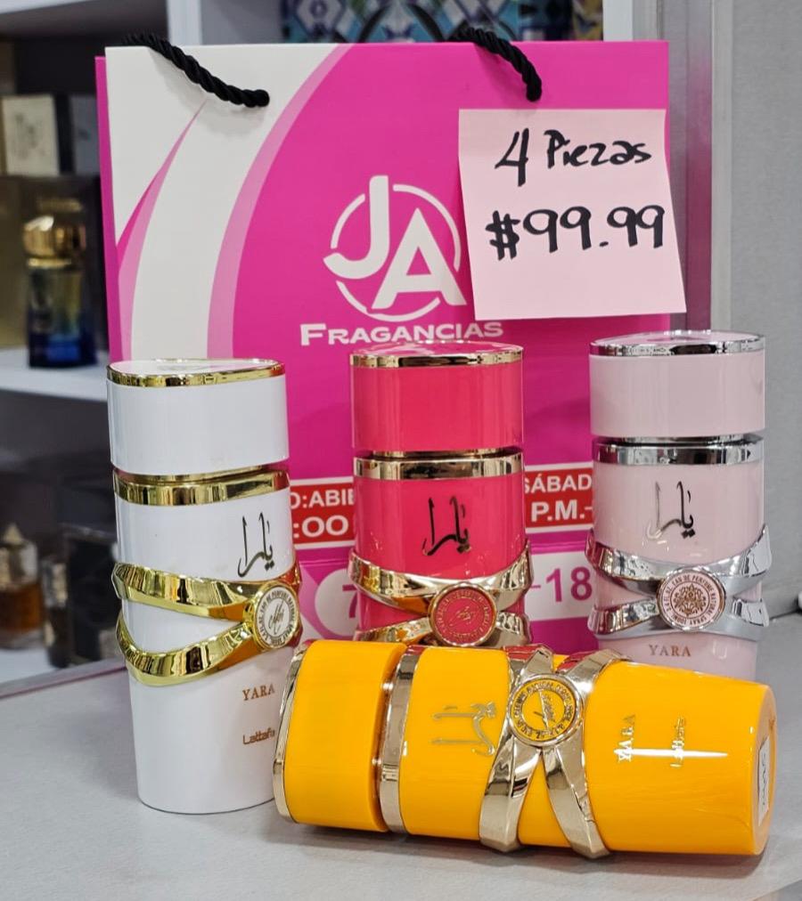 "Nuevo Combo de 4 fragancias Lattafa Yara para mujeres"
