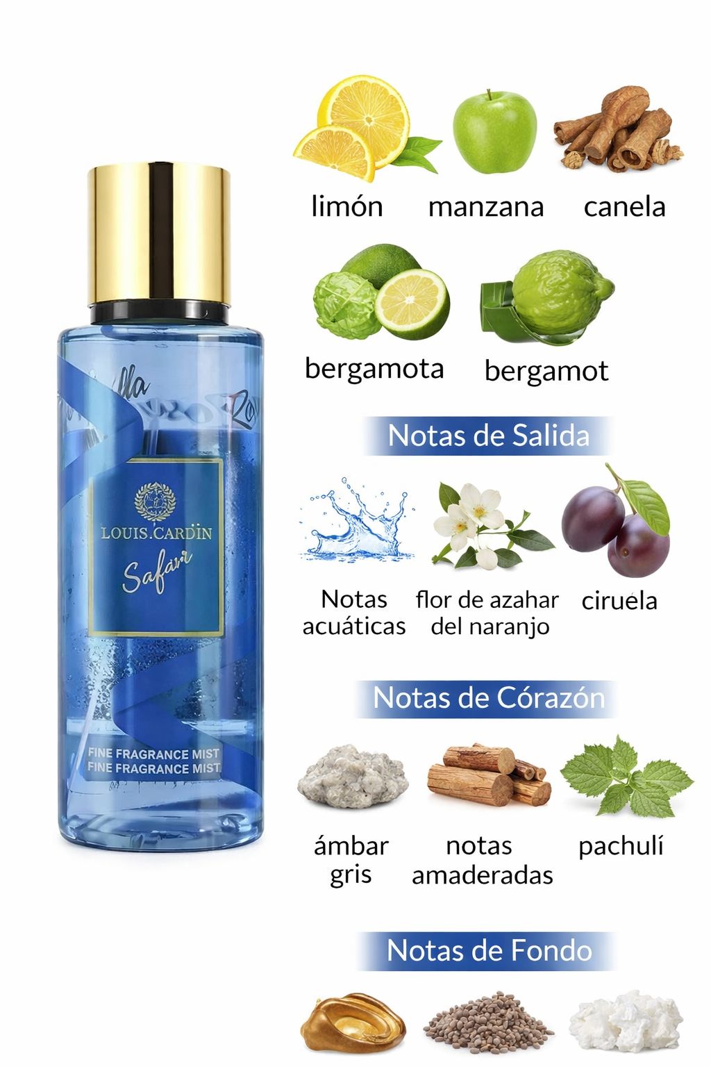 Fine Fragrance Mist Louis Cardin Safar 8.4oz