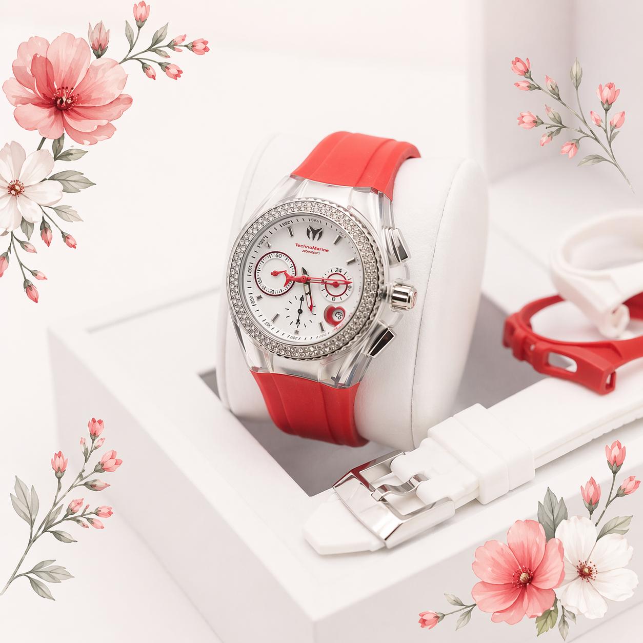 Technomarine  Cruise Valentine Ladies Chronograph Quartz Watch Silver