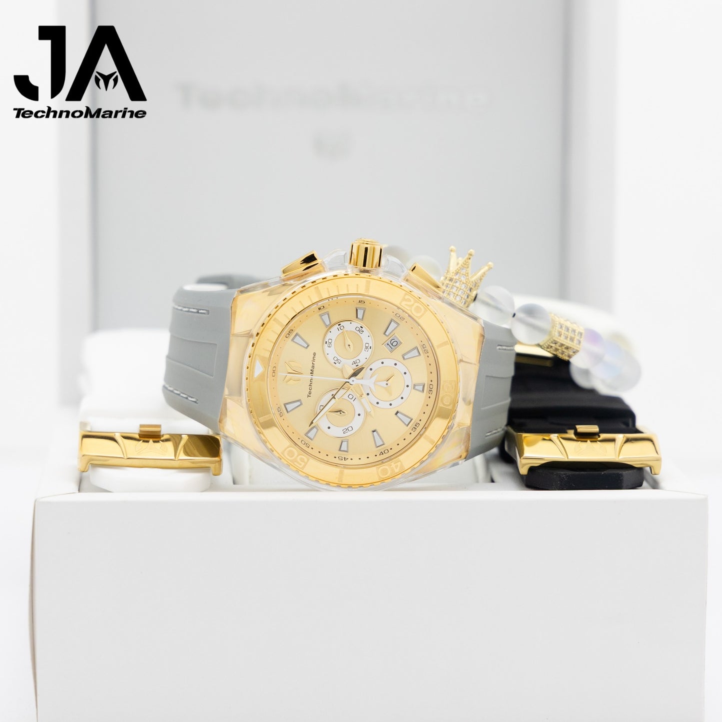 Technomarine Men's  Swiss Mvt Gold and Gold Suizo Tres Correas,Pulsera incluida
