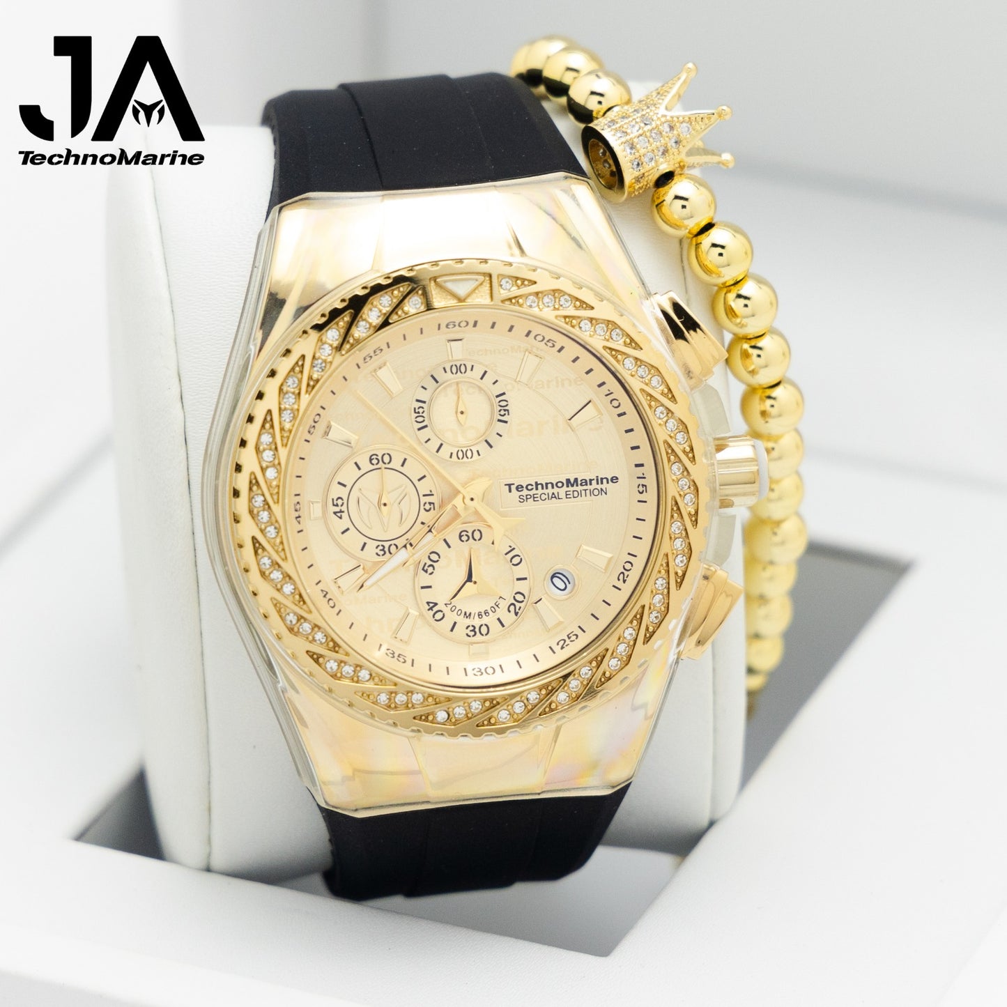 TechnoMarine Cruise Glitz Men's Watch 45mm, Diamond  + 5 % Descuento Adicional