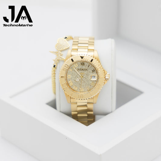 Invicta Angel Swiss Ronda 515 Caliber Women's Watch - 40mm, GOLD