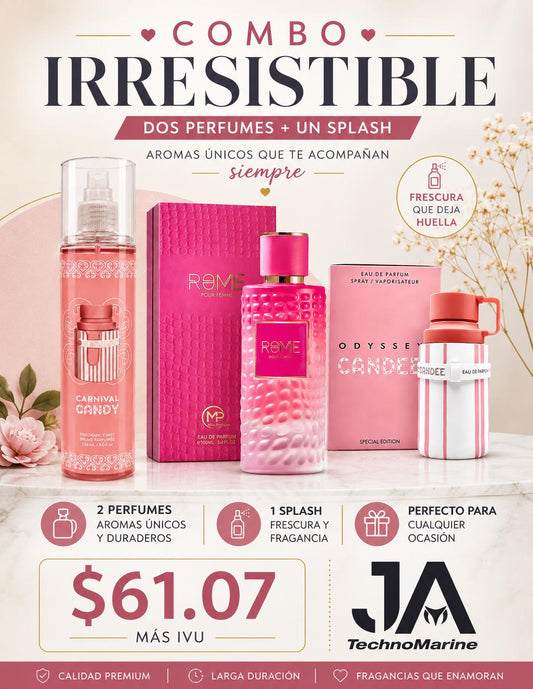 Combo Odyssey Candee + Romme Pour Femme  + Splash Candy