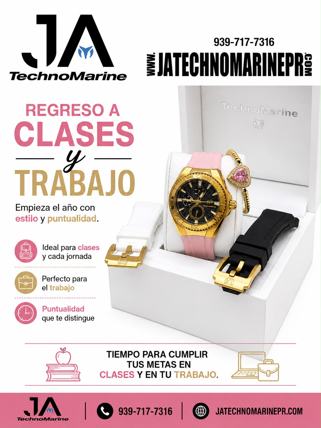 Technomarine  40mm Cruise Chronograph Quartz Gold Dial Unisex Watch Una Pulsera Gratis