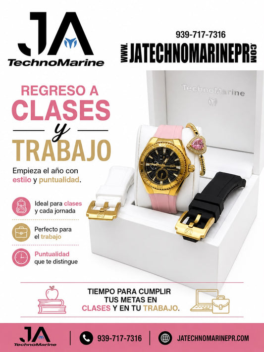 Technomarine  40mm Cruise Chronograph Quartz Gold Dial Unisex Watch Una Pulsera Gratis
