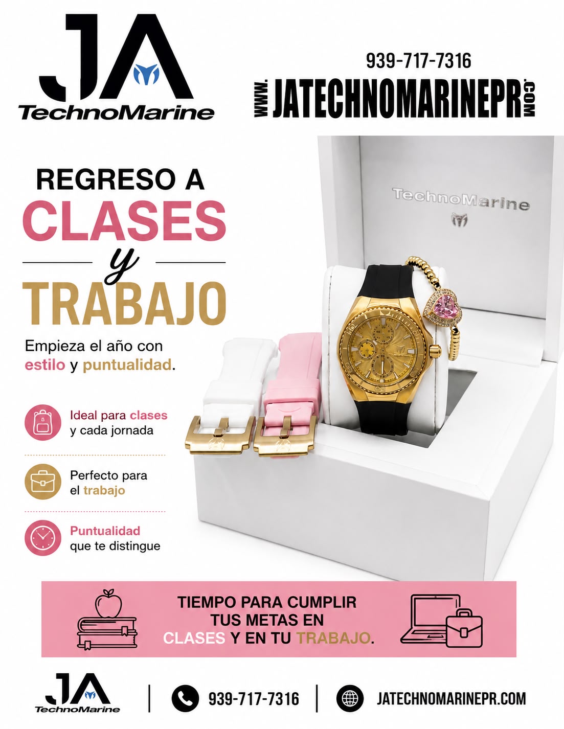 Technomarine  40mm Cruise Chronograph Quartz Gold Dial Unisex Watch Una Pulsera Gratis