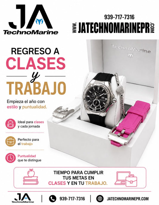 Technomarine 40mm Cruise Chronograph Quartz Silver  Dial Unisex Watch Una Pulsera Gratis