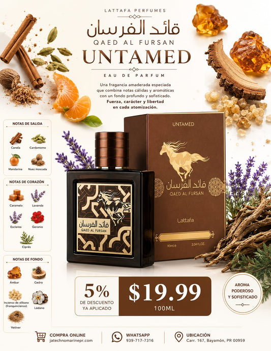 Al FURSAN UNTAMED QAED 3.4OZ 5% DE DESCUENTO ADICIONAL TOTAL DESCUENTO APLICADO $19.99
