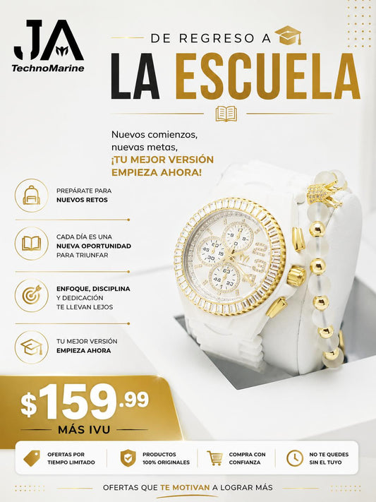TechnoMarine Cruise JellyFish Men's Watch - 45mm, White  Una pulsera gratis